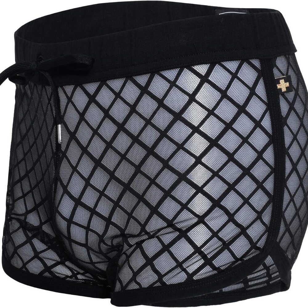 Andrew Christian Lattice Jogger Shorts Size LARGE 🆕🩲🌟